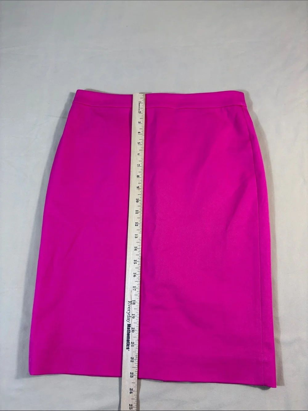 J.Crew No. 2 Pencil Skirt Size 4 Bi-Stretch Cotton Fuchsia Pink Vibrant NWT